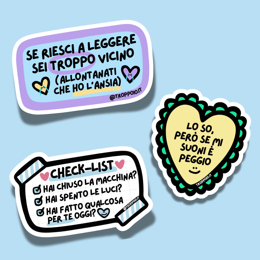 pack 3 sticker macchina