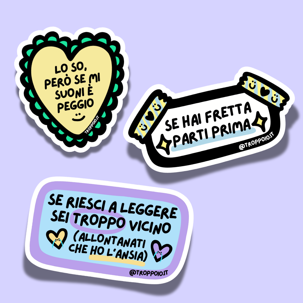 pack 3 sticker macchina