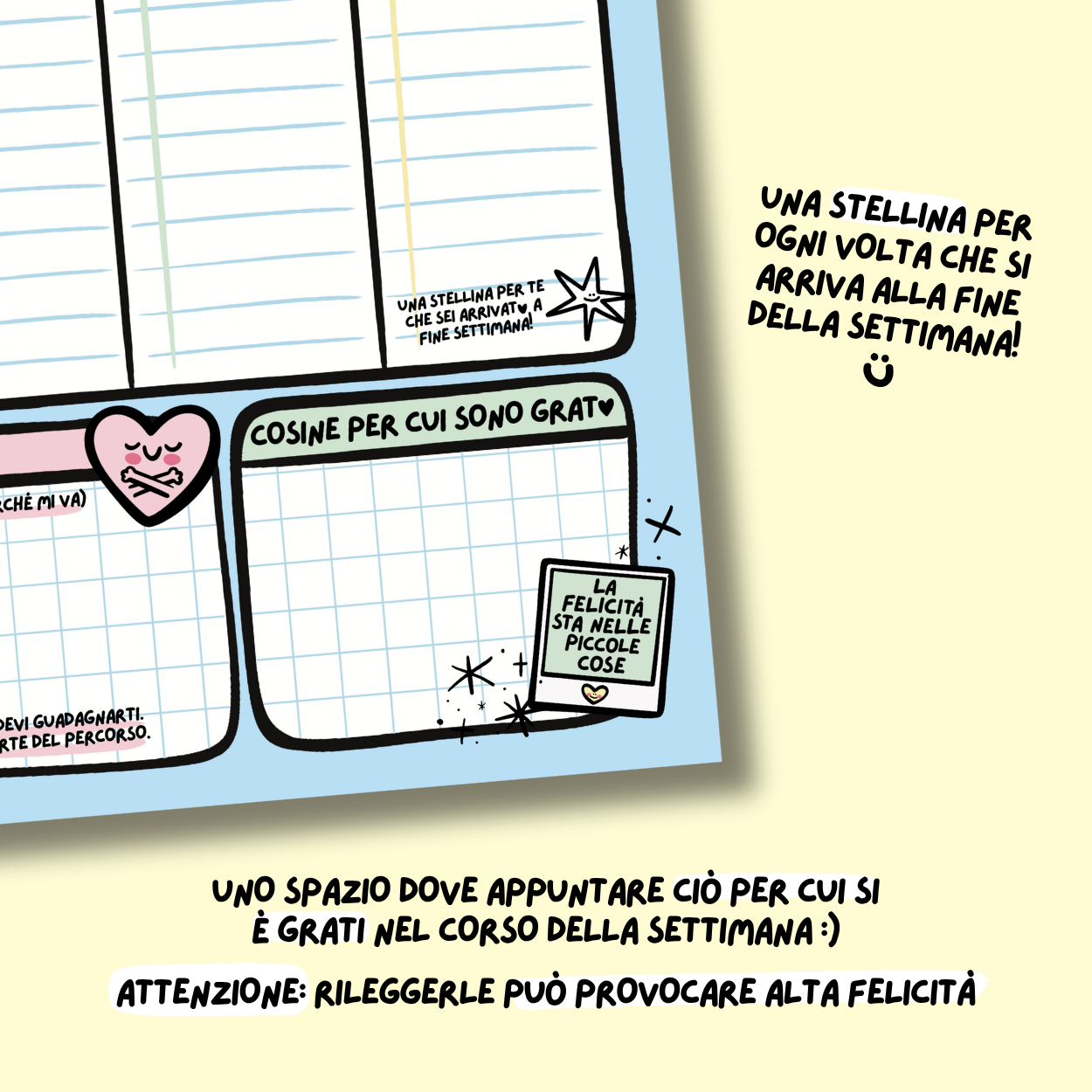 planner settimanale "un oggi alla volta"