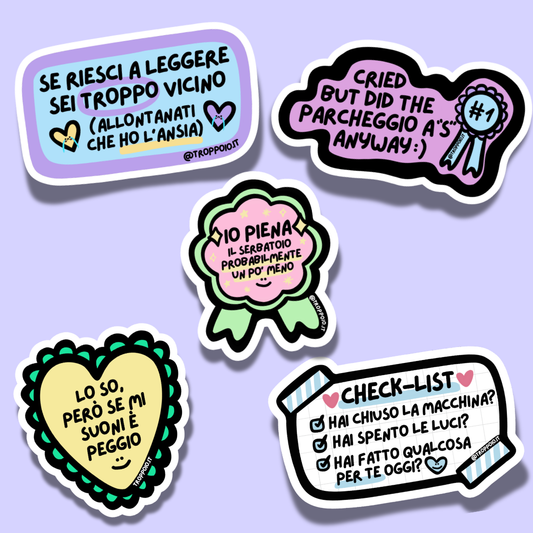 pack 5 sticker macchina