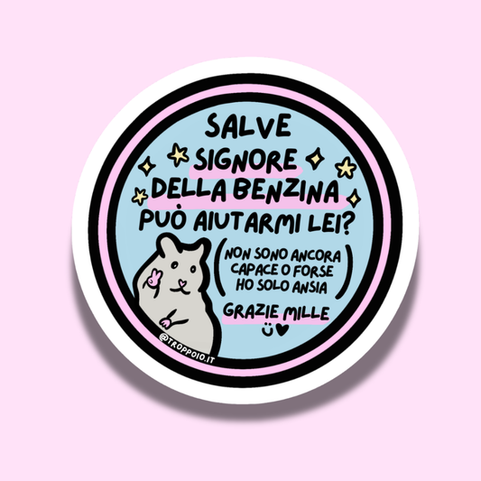 sticker salve signore della benzina