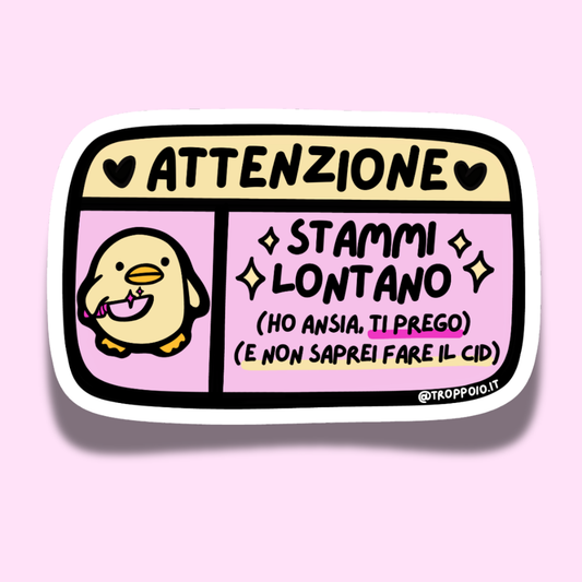 sticker stammi lontano